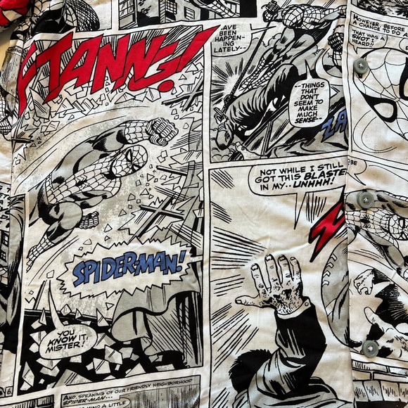SPIDERMAN Marvel Short Sleeve Button Down shirt NEW With Tag By Marvel/H&M NWT - Picture 4 of 8
